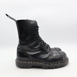 Gripfast Steel Toe Black Leather Boots Womans Size UK 4 lace Up Combat Boots